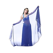 abordables Accessoires de danse-Accessoires de danse du ventre voile écharpe à main performance femme écharpe en mousseline de soie accessoires de pratique multicolores