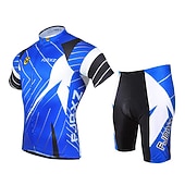 billiga Klädsatser för män-Herr Cykeltröja med shorts Kortärmad Bergscykling Vägcykling Sommar Mörkgrå Gul Rubinrött Lappverk Mönstrad Rolig Cykel 3D Tablett Snabb tork UV-Resistent Dragkedja fram Bakficka sporter Kläder