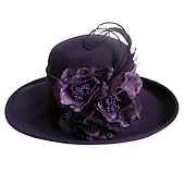 economico Cappelli da Festa-Cappelli di lana con fiore 1PC casual Kentucky corsa di cavalli copricapo Melbourne Cup cappelli copricapo per impressionare Dress Day