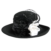 economico Cappelli da Festa-Cappelli di lana con fiore 1PC casual Kentucky corsa di cavalli copricapo Melbourne Cup cappelli copricapo per impressionare Dress Day