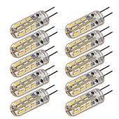 זול נורות דו-פיניות לד-10 יחידות g4 bi pin 1.5w led נורות תירס 15w t3 נורת הלוגן שווה ערך 150lm smd 3014 חם קר לבן למאווררי תקרה rv תאורה dc 12v