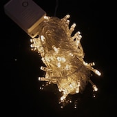 رخيصةأون يعمل بالكهرباء-ZDM® 10m أضواء سلسلة 100 المصابيح تراجع LED 1PC أبيض دافئ أبيض كول ضد الماء ديكور عيد الميلاد الديكور الزفاف 220-240 V / IP65