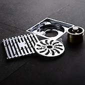 お買い得  排水口用品-ホームドレン 正方形 10cm*10cm コンテンポラリー 真鍮 1個