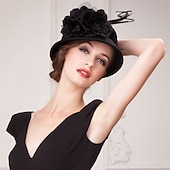 economico Cappelli da Festa-di modo delle signore di lana partito / cappello casuale / esterno con fiori (più colori)