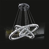 economico Luci a sospensione-3 anelli 40 cm cristallo led lampadario cerchio in metallo elettrolitico moderno contemporaneo 110-120v 220-240v