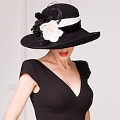 economico Cappelli da Festa-Cappelli di lana con fiore 1PC casual Kentucky corsa di cavalli copricapo Melbourne Cup cappelli copricapo per impressionare Dress Day