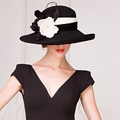 economico Cappelli da Festa-Cappelli di lana con fiore 1PC casual Kentucky corsa di cavalli copricapo Melbourne Cup cappelli copricapo per impressionare Dress Day