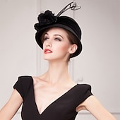 economico Cappelli da Festa-di modo delle signore di lana partito / cappello casuale / esterno con fiori (più colori)