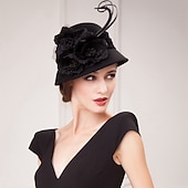 economico Cappelli da Festa-di modo delle signore di lana partito / cappello casuale / esterno con fiori (più colori)