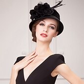 economico Cappelli da Festa-di modo delle signore di lana partito / cappello casuale / esterno con fiori (più colori)
