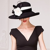 economico Cappelli da Festa-Cappelli di lana con fiore 1PC casual Kentucky corsa di cavalli copricapo Melbourne Cup cappelli copricapo per impressionare Dress Day