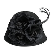 economico Cappelli da Festa-di modo delle signore di lana partito / cappello casuale / esterno con fiori (più colori)