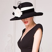 economico Cappelli da Festa-Cappelli di lana con fiore 1PC casual Kentucky corsa di cavalli copricapo Melbourne Cup cappelli copricapo per impressionare Dress Day