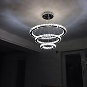 economico Luci a sospensione-3 anelli 40 cm cristallo led lampadario cerchio in metallo elettrolitico moderno contemporaneo 110-120v 220-240v