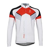 economico Maglie da uomo-Arsuxeo Per uomo Maglia da ciclismo Manica lunga Inverno Bicicletta Giacca Maglietta / Maglia Superiore con 3 tasche posteriori Ciclismo da montagna Cicismo su strada Traspirante Design anatomico Zip