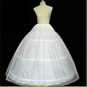 economico Slip sposa-Slip per Matrimonio  Occasione Speciale Tulle Lunghezza Piena A-Line Slip  Slip da Ballo  Treno Cappella con abito da far colpo