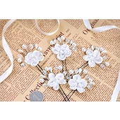 billiga Bröllopshuvud-Pärla / Kristall / Tyg Crown Tiaras / pannband / Blommor med 1 Bröllop / Speciellt Tillfälle / Fest / afton Hårbonad / Hårpinne