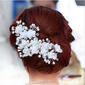 billiga Bröllopshuvud-Pärla / Kristall / Tyg Crown Tiaras / pannband / Blommor med 1 Bröllop / Speciellt Tillfälle / Fest / afton Hårbonad / Hårpinne