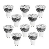 abordables Focos LED-10 Uds 4w gu10 bombilla de luz led foco de copa blanco frío blanco cálido luz natural ac85-265v 40w equivalente halógeno