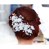 billiga Bröllopshuvud-Pärla / Kristall / Tyg Crown Tiaras / pannband / Blommor med 1 Bröllop / Speciellt Tillfälle / Fest / afton Hårbonad / Hårpinne