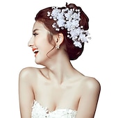 billiga Bröllopshuvud-Pärla / Kristall / Tyg Crown Tiaras / pannband / Blommor med 1 Bröllop / Speciellt Tillfälle / Fest / afton Hårbonad / Hårpinne