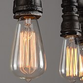 رخيصةأون تصميم الخط-5-light 90 سنتيمتر الصناعية قلادة ضوء خمر أنابيب الحديد المطاوع باللون الأسود الانتهاء Steampunk الثريا بار بيسترو مطعم الإضاءة