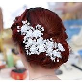 billiga Bröllopshuvud-Pärla / Kristall / Tyg Crown Tiaras / pannband / Blommor med 1 Bröllop / Speciellt Tillfälle / Fest / afton Hårbonad / Hårpinne