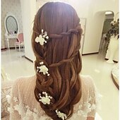 billiga Bröllopshuvud-Pärla / Kristall / Tyg Crown Tiaras / pannband / Blommor med 1 Bröllop / Speciellt Tillfälle / Fest / afton Hårbonad / Hårpinne