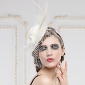economico Cappelli per feste-Donne Piume Copricapo-Matrimonio Occasioni speciali Fasce Copricapo 1 pezzo