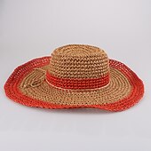 baratos Chapéus de Festa-Mulheres Cestaria Capacete-Casual / Ao ar Livre Chapéus 1 Peça Head circumference 57cm