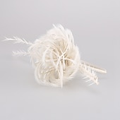 voordelige Hoeden &amp; Hoofdstukken-Edelsteen &amp; Kristal / Vlas fascinators / Helm met Kristal 1 Bruiloft / Speciale gelegenheden  / Feest / Uitgaan Helm