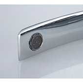 economico Classici-Rubinetto miscelatore lavabo bagno in ottone, rubinetti lavabo monoforo monocomando argentato rubinetto bagno finitura cromata con acqua calda e fredda