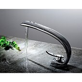 economico Classici-Rubinetto miscelatore lavabo bagno in ottone, rubinetti lavabo monoforo monocomando argentato rubinetto bagno finitura cromata con acqua calda e fredda