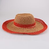 baratos Chapéus de Festa-Mulheres Cestaria Capacete-Casual / Ao ar Livre Chapéus 1 Peça Head circumference 57cm