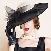 cheap Party Hats-Women&#039;s Flax Headpiece - Wedding / Special Occasion Hats 1 Piece dress to impress Hats Race Day Dress