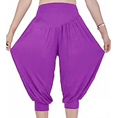 cheap Wide Leg &amp; High Waisted-Women&#039;s Harem Pants Quick Dry Lightweight High Waist Yoga Zumba Fitness Gym Workout Bloomers Capri Pants Fashion White Black Green Modal Plus Size Sports Activewear High Elasticity Loose / Royal Blue