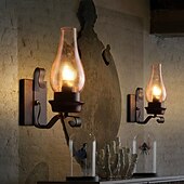 baratos Iluminação de Parede LED-Lightinthebox lâmpada de parede retro vintage rústico scone de parede de vidro para quarto cabeceira industrial luz de parede luminárias led lâmpadas corredor escada