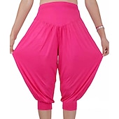 cheap Wide Leg &amp; High Waisted-Women&#039;s Harem Pants Quick Dry Lightweight High Waist Yoga Zumba Fitness Gym Workout Bloomers Capri Pants Fashion White Black Green Modal Plus Size Sports Activewear High Elasticity Loose / Royal Blue