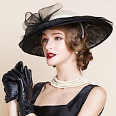 cheap Party Hats-Women&#039;s Flax Headpiece - Wedding / Special Occasion Hats 1 Piece dress to impress Hats Race Day Dress