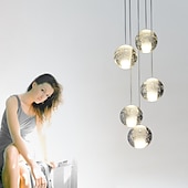 olcso Fürtkialakítású-5 könnyű 10 (4 &quot;) méretű kristály / led medál könnyűfém klaszter króm modern kortárs 90-240v