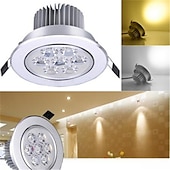 Χαμηλού Κόστους LED Χωνευτά Φωτιστικά-1pc 7w 7λεπτά εύκολη εγκατάσταση χωνευτά led φώτα οροφής οδήγησε downlights ζεστό λευκό κρύο λευκό 85-265v σπίτι / γραφείο