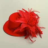 tanie Kapelusze i fascynatory-fascynatory kryształowy kapelusz kentucky derby/diadem z tkaniny/czapki z 1 szt. ślub/impreza/wieczór nakrycie głowy