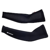 baratos Aquecedor para Braços e Pernas-1 par Nuckily Mangas de ciclismo Armwarmers Mangas de compressão Côr Sólida UPF 50 Reflector Leve Moto Branco Preto para Homens Mulheres Adulto Bicicleta de Estrada Bicicleta De Montanha Pesca