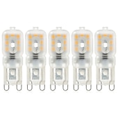 halpa Kaksikantaiset LED-lamput-5kpl 4w led bi-pin valot polttimot 400lm g9 14led helmet smd 2835 himmennettävä maisema 40w halogeenipolttimon vaihto lämmin kylmä valkoinen 360 asteen valon kulma 220v