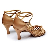 ieftine Pantofi Dans Latin-pantofi de dans latin pentru damă cu imprimeu leopard – tocuri de bal cu bretele cu talpă de piele intoarsă pentru salsa și performanță