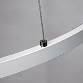 economico Modello a cerchio-Lampada a sospensione a led a 2 luci da 60 cm design cerchio in alluminio finiture verniciate dimmerabile moderna sala da pranzo camera da letto con paralume in acrilico luci regolabili 50w solo dimmerabile con telecomando