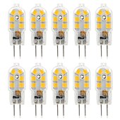Недорогие Светодиодные двухконтактные лампы-10 шт. 3 W Двухштырьковые LED лампы 250 lm G4 MR11 12 Светодиодные бусины SMD 2835 Декоративная Тёплый белый Холодный белый Естественный белый 220-240 V 12 V