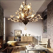 cheap Candle-Style Design-7-Light 60 cm Chandelier Metal Electroplated 110-120V 220-240V