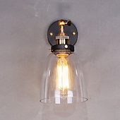 levne Nástěnné svícny-25,5 cm led nástěnné světlo s jednoduchým designem rustikální / nástěnné nástěnné lampy kovové retro industriální nástěnné svítidla vstupní a mudroom skleněné světlo vintage průmyslové 110-120v