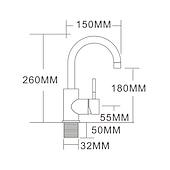 abordables Classiques-Robinet d&#039;évier de salle de bain en acier inoxydable brossé robinets de bain poignée unique un trou réglable eau froide et chaude